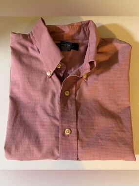 Brooks Brothers Non Iron Cotton Long Sleeve Men’s Micro Plaid Button Down Large